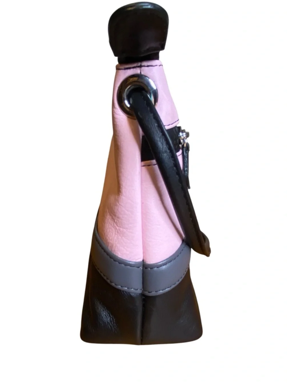 iLi New York Black Pink Leather Crossbody Bag